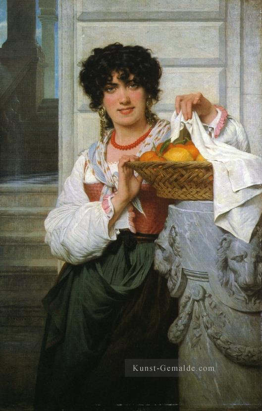 Pisan Mädchen mit Korb mit Orangen und Zitronen Akademisch Klassizismus Pierre Auguste Cot Ölgemälde